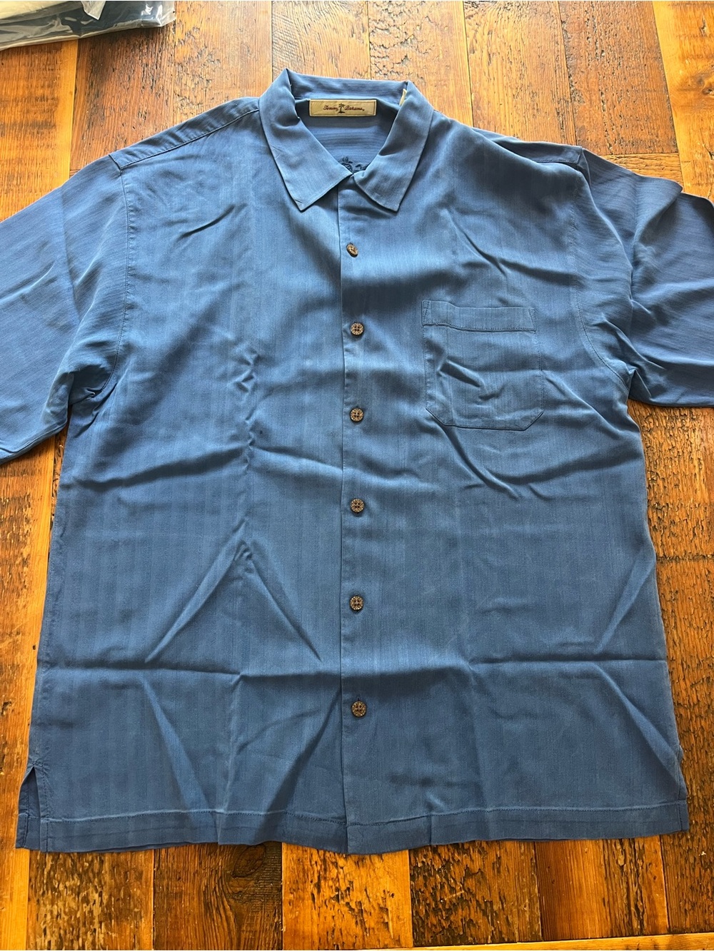 Tommy Bahama Blue Short-Sleeve Button-Up Shirt